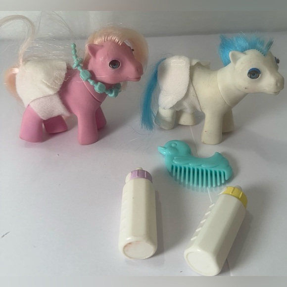 Vintage MLP baby Lickety Split And Sleepy Pie G1 Blinking Eyes - Picture 3 of 4